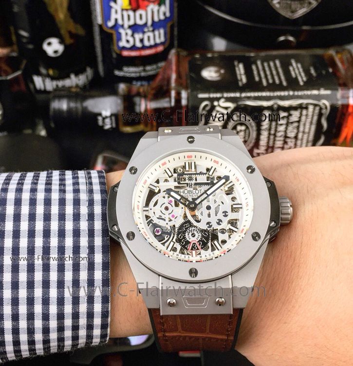 Best Quality Hublot Big Bang Skeleton Watch Gummy Strap